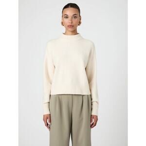 A New Day Cream Mock Neck Pullover Sweater Small